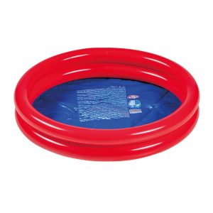 Rood/blauw rond opblaasbaar baby zwembad 60 cm