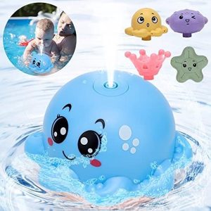 Baby bad speelgoed - Zwembad - Kleurrijke flitslichten - Kinderen en peuters - Walvis - Grijs